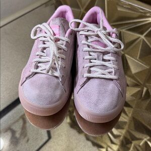 Puma Suede LOL Surprise Pink Iridescent Low Top Sneakers 380579-01